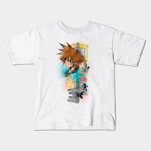 Kingdom of Watercolors Kids T-Shirt by Donnie